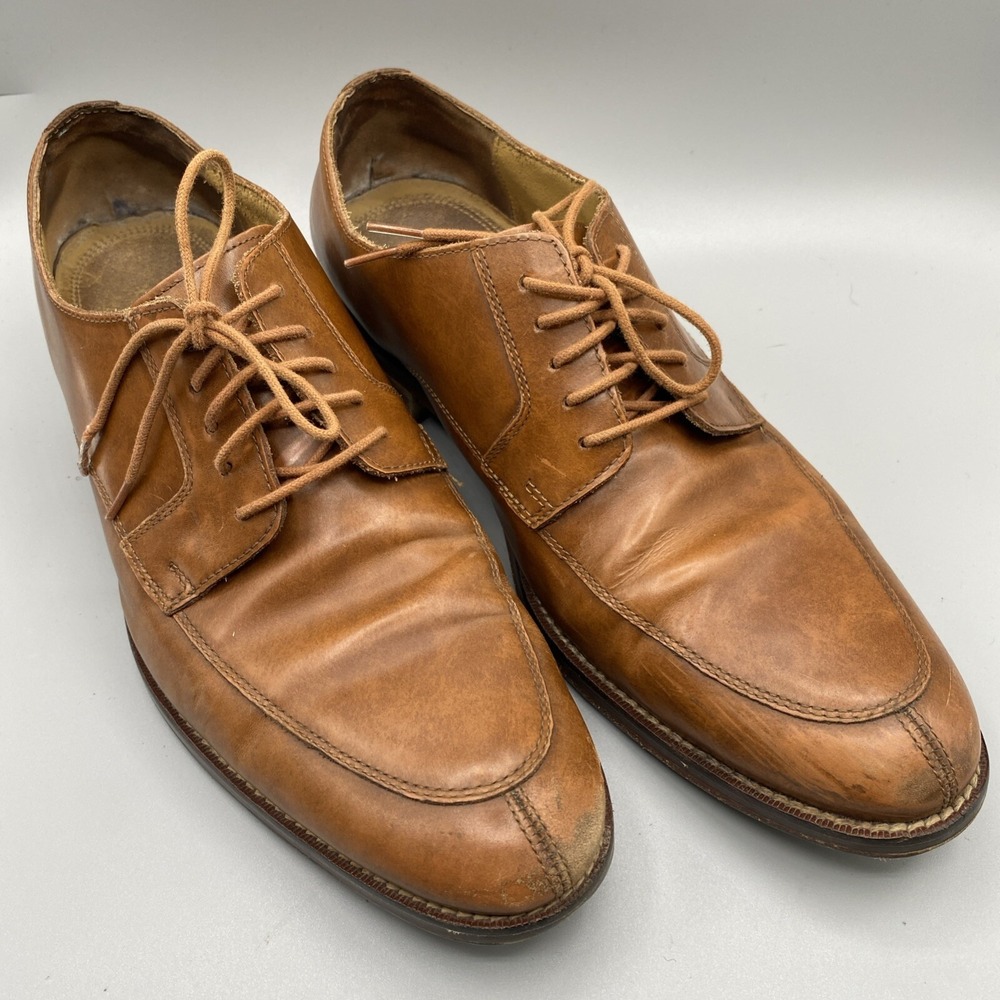 Cole Haan Madison Split Toe Derby Men 10 M Brown Leather Dress Shoes C12842